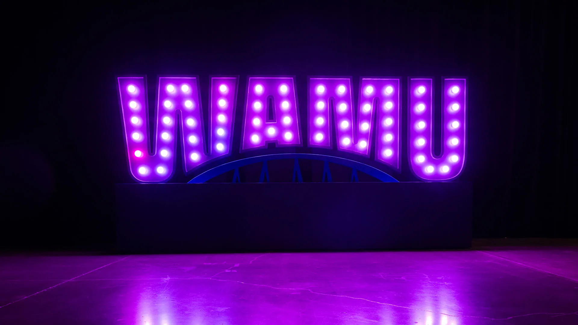 The WAMU Theater Neon Sign, a great photo opportunity!