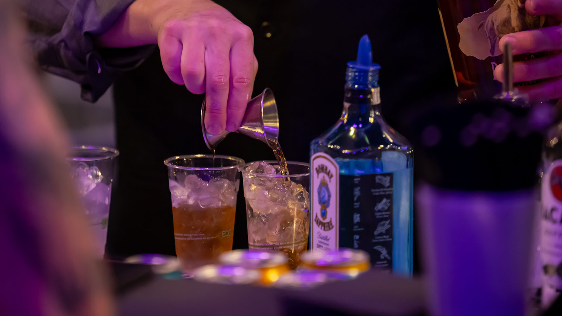 Cocktails being prepared at the WAMU Theater