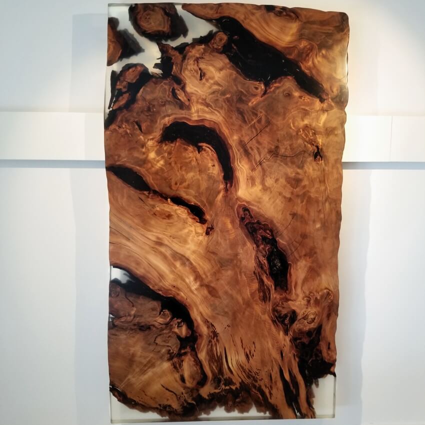 Exhibition near Luxembourg and Switzerland of exclusive wooden tables, dining tables and table tops made of solid wood as natural works of art