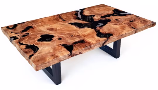 Skulpturaler Wurzeltisch mit Tischplatte aus Ancient Kauri-Holz als einzigartiges Einzelstück für besondere Innenräume