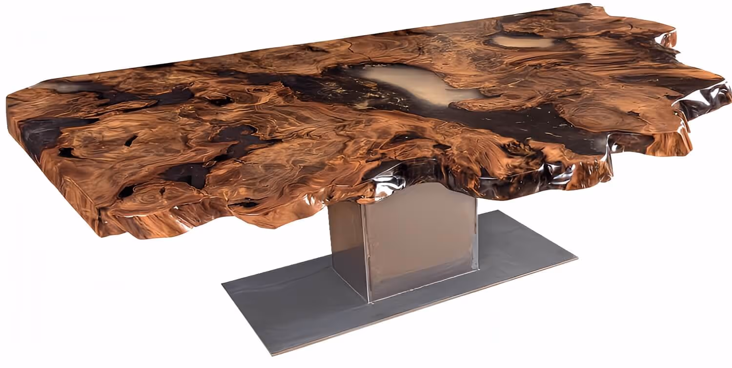 Investing in tangible assets, such as a timeless designer table, compared to real estate, art, gold, and other tangible assets for distinctive interior design