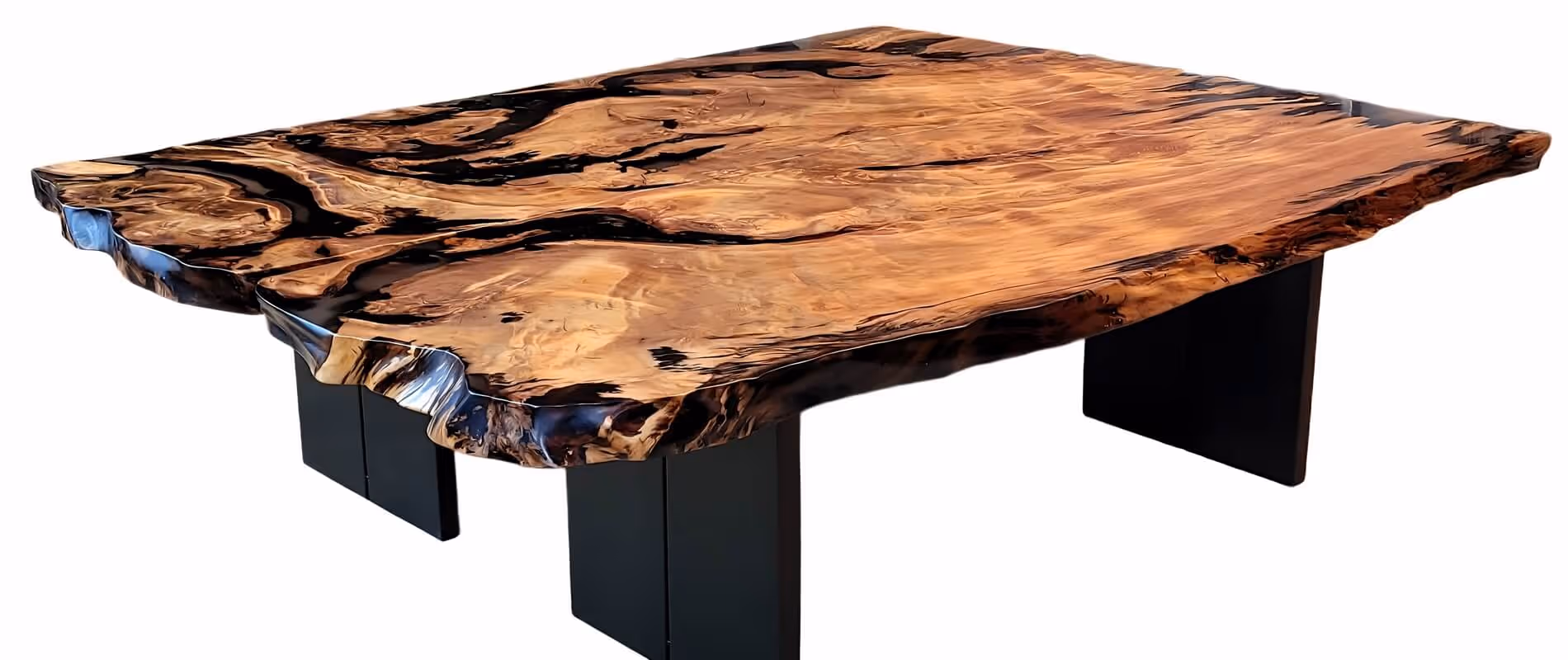 Large solid wood conference table as a special one-off table for exceptional interior design