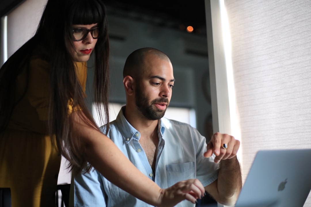 Candid photo of Buzzzy co-founders.