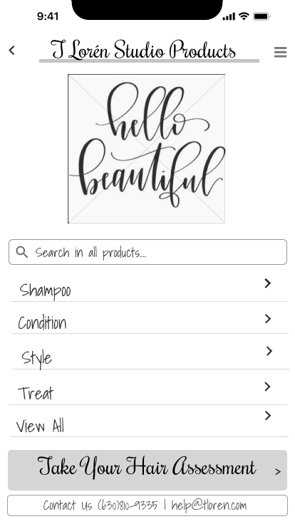 Scripted Hair All Products Page
