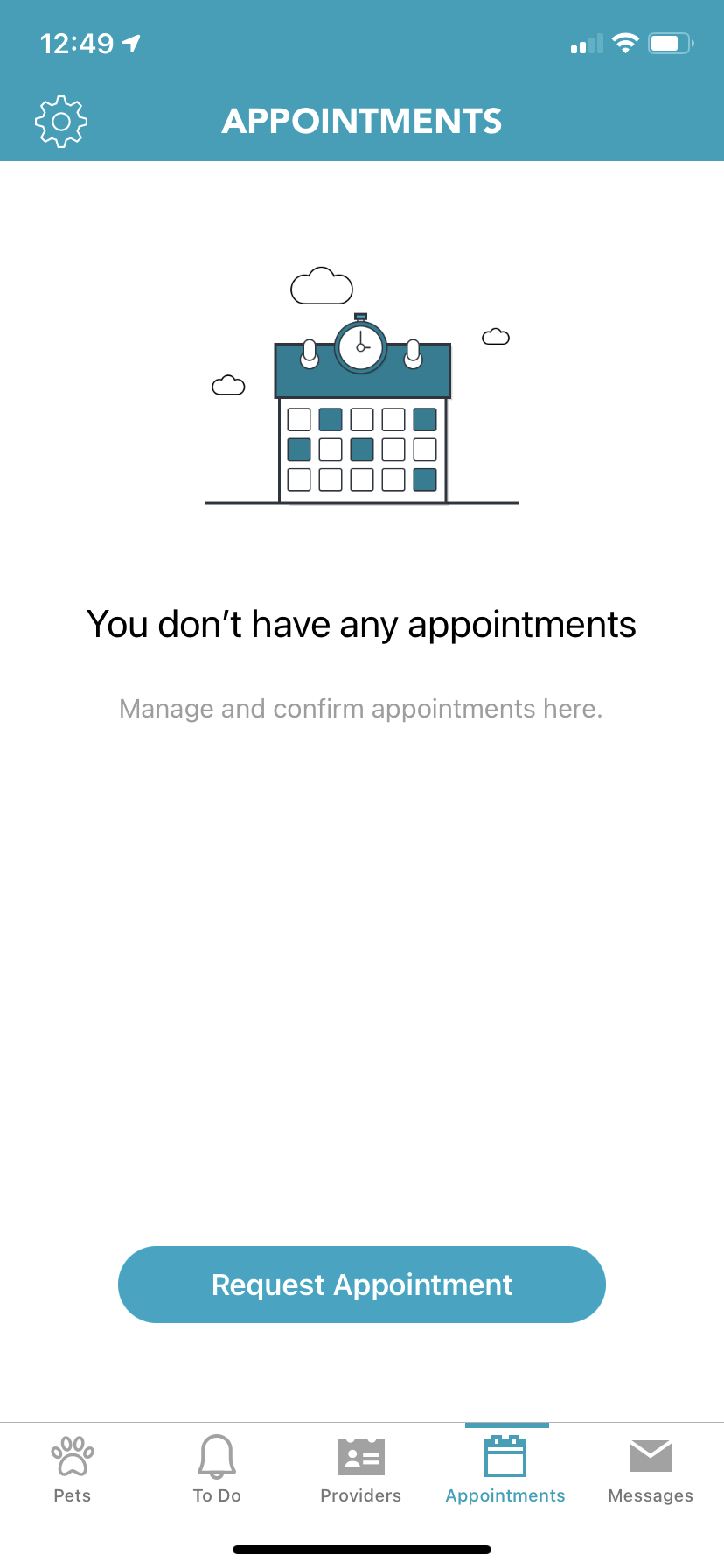 Pet Desk Appointment Screenshot