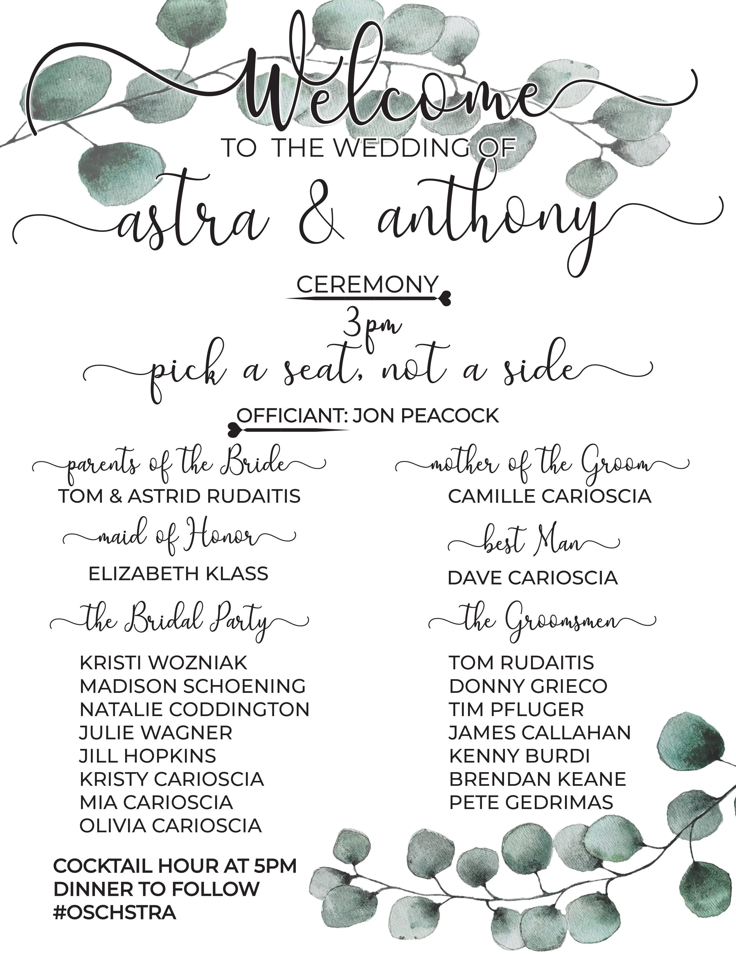 Wedding Program
