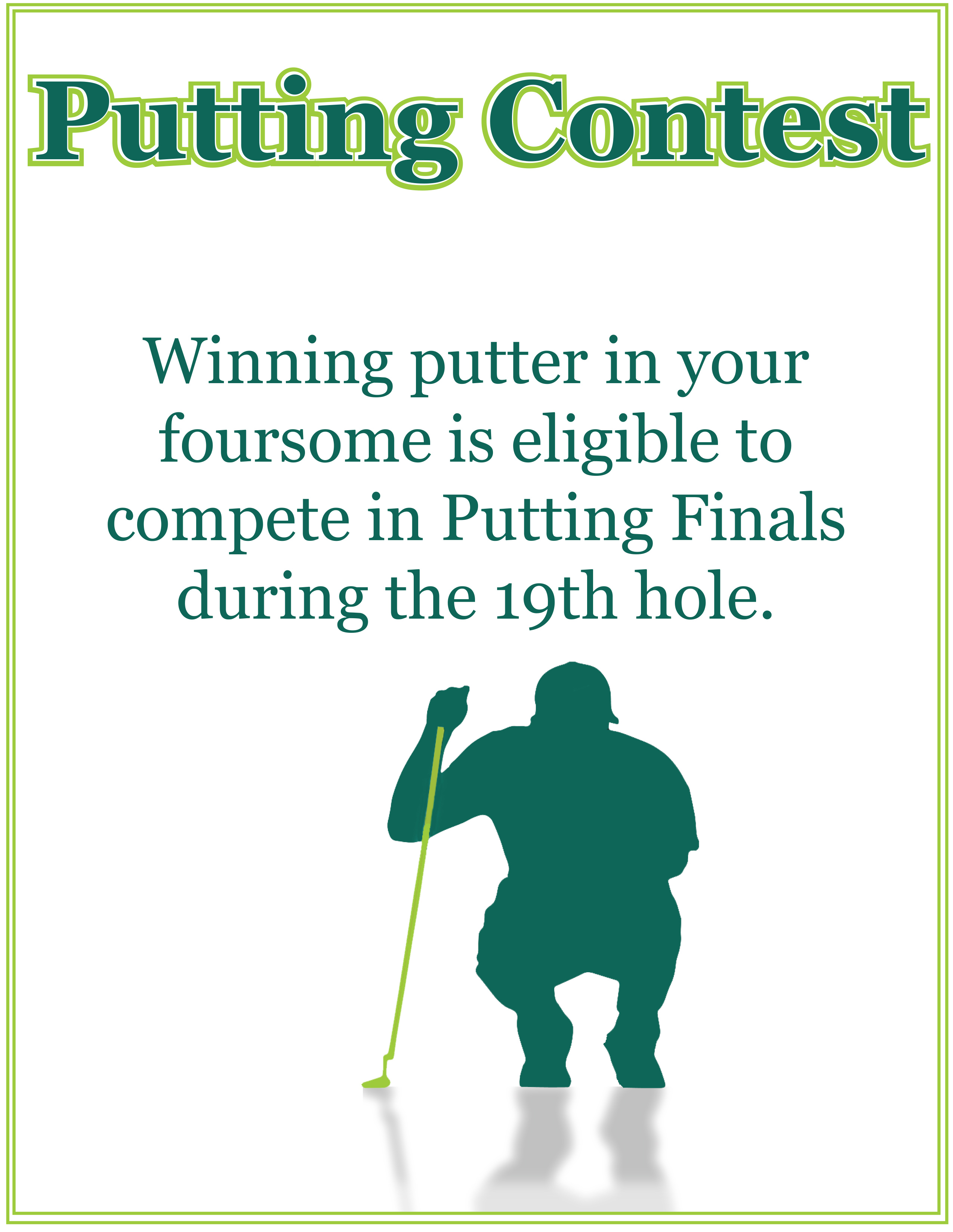 Putting Contest for Golf Fundraiser
