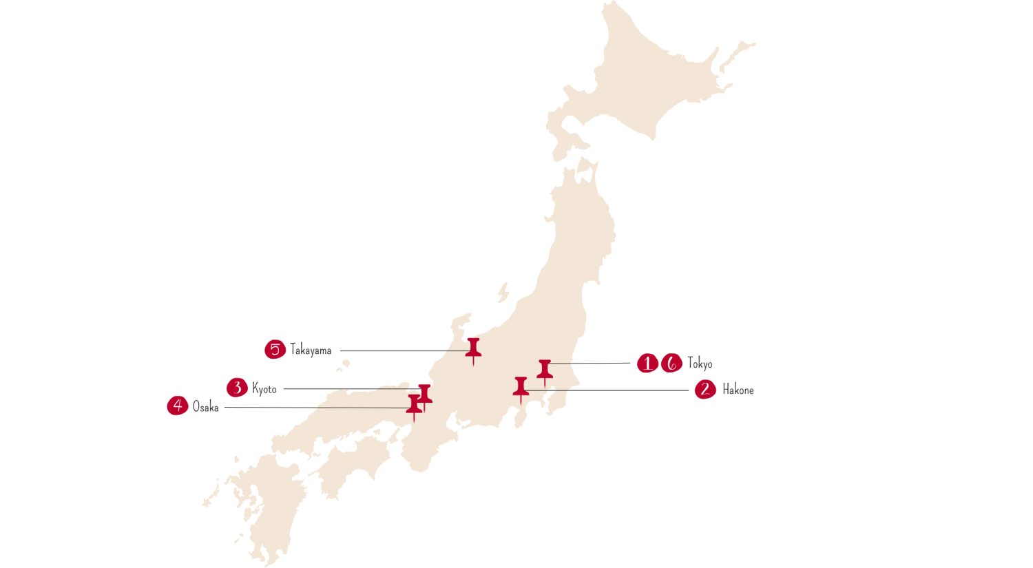  An illustrated map of Japan