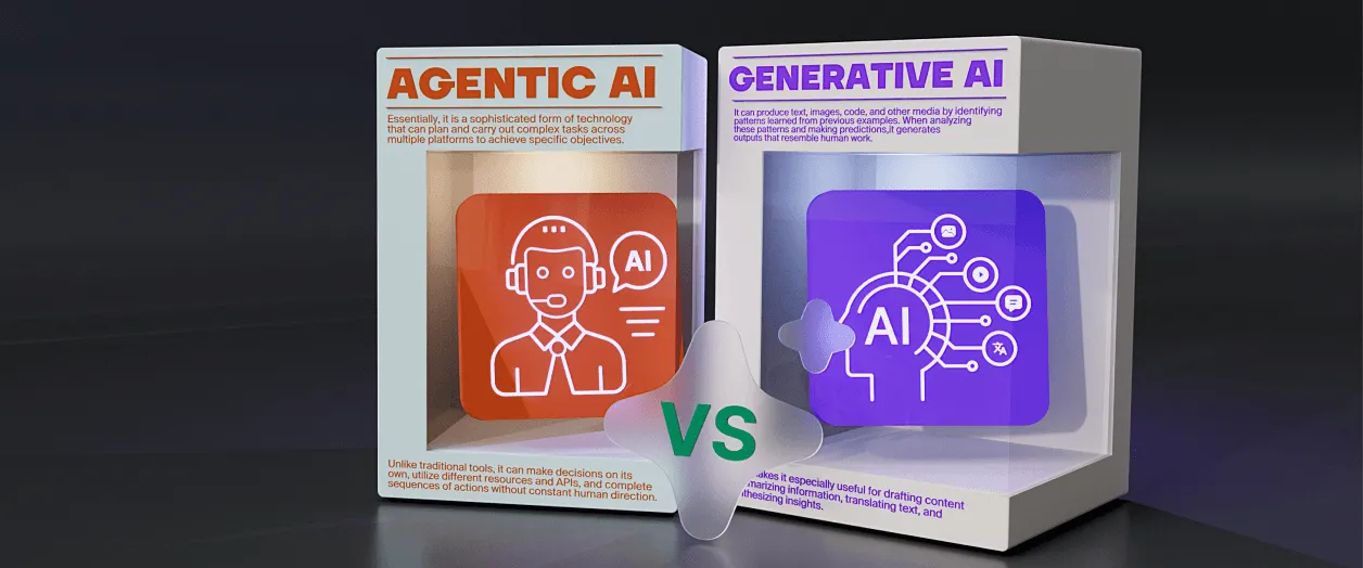 difference between generative ai and agentic ai