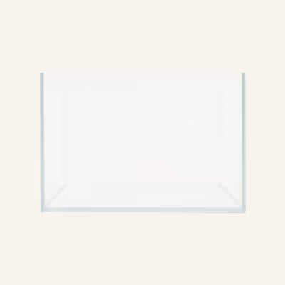 A white square frame with a white background