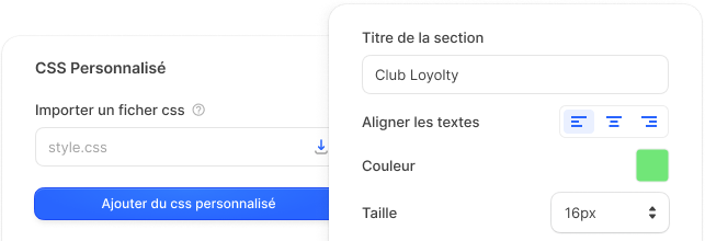 Loyoly customization features