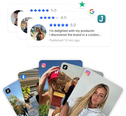 Sample of created UGCs by a loyal ecommerce customer