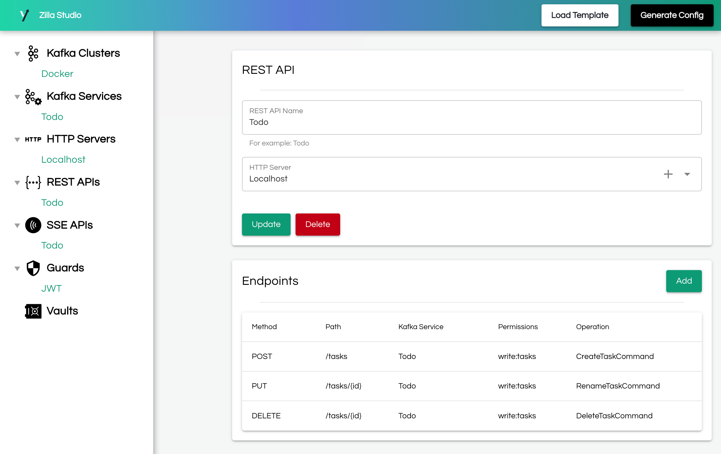 Zilla Studio REST API Definition