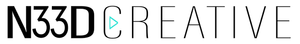 Logo with bold text 'N33D' followed by an outlined triangle and the word 'CREATIVE' in thin uppercase letters.