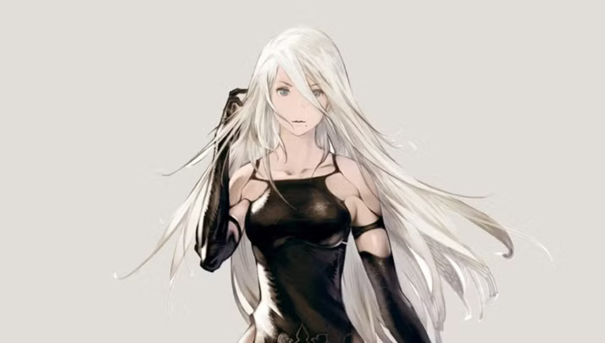 An image of A2 from NieR, a young woman with long, white hair.