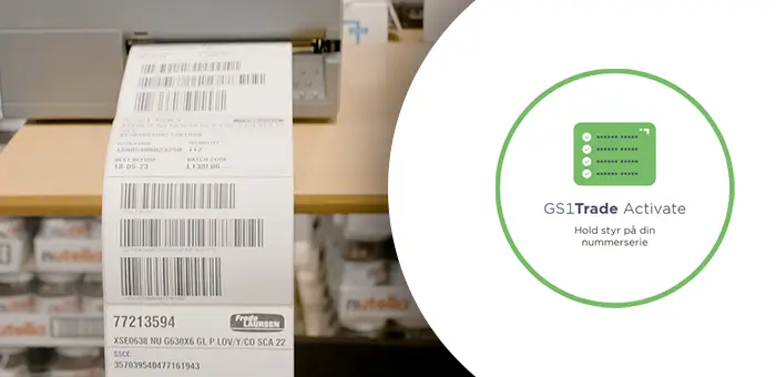 A receipt next to a graphic that says GS1 Trade Activate
