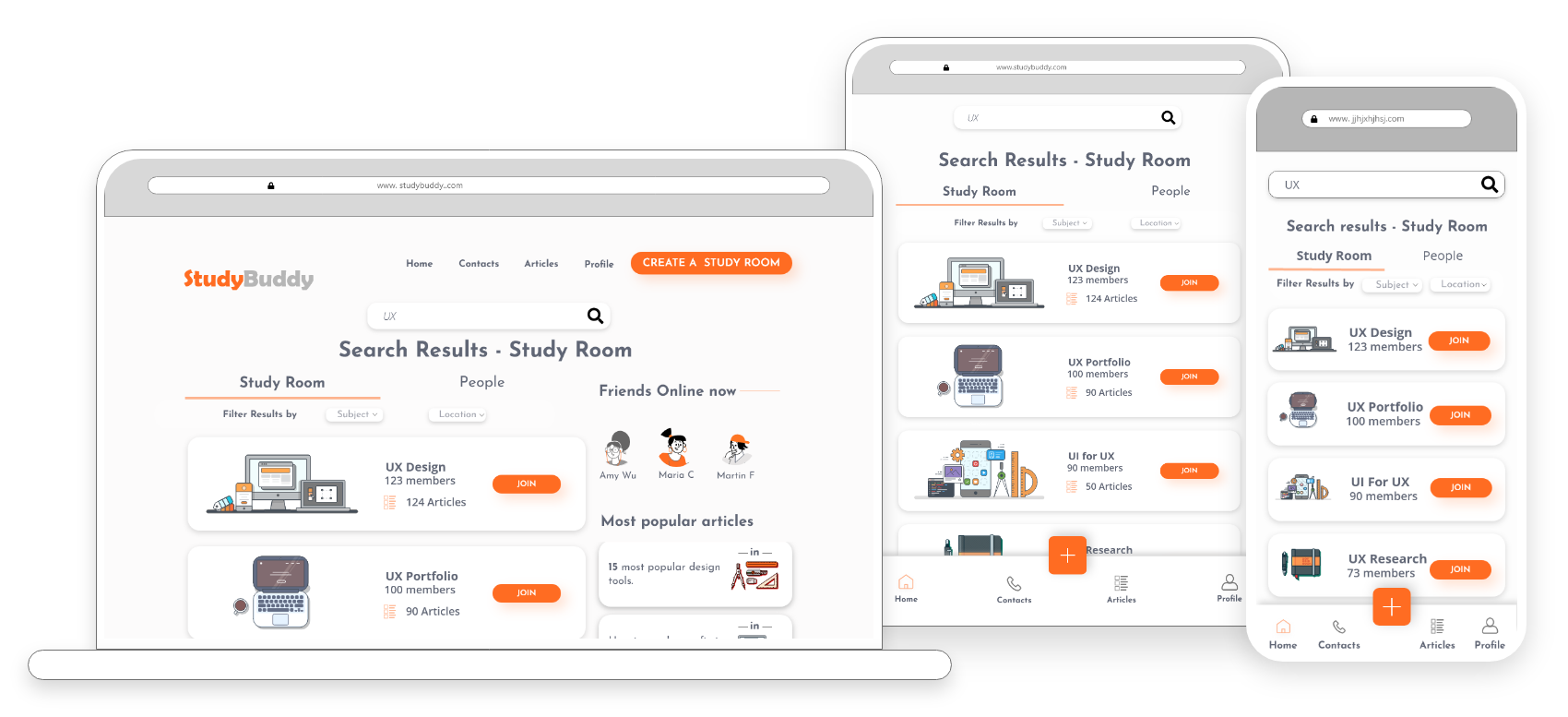 Breakpoint design for Study rooms