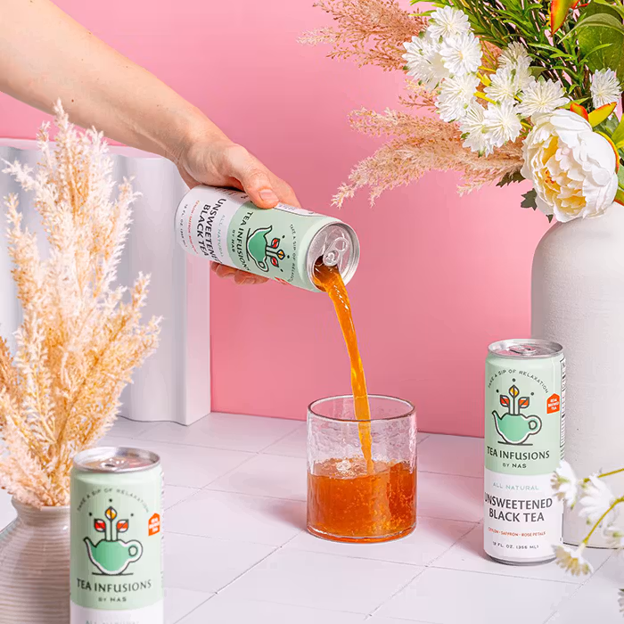 Tea Beverage Can Label Design