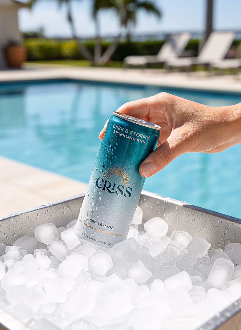 Criss Rum Seltzer Beverage Branding and Packaging Design