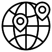 Inswitch black bird with outstretched wings flying in a circle against a white background.
