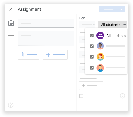 Google classroom - assign to student