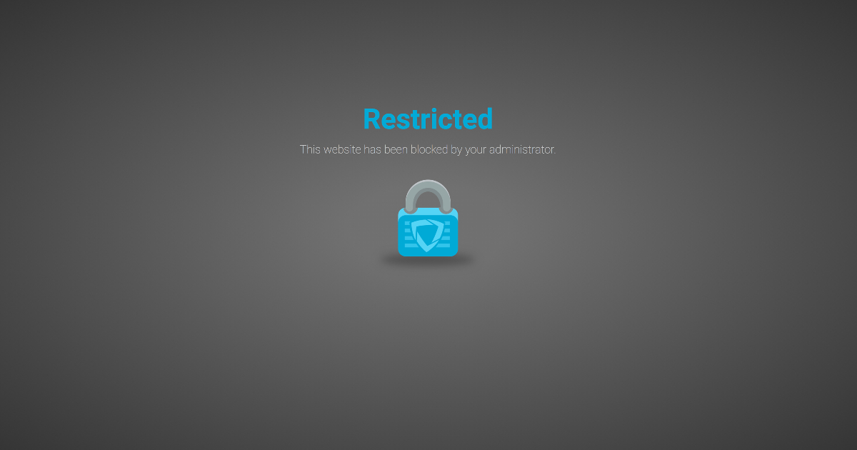 An image of a computer screen with a padlock on it that says Restricted