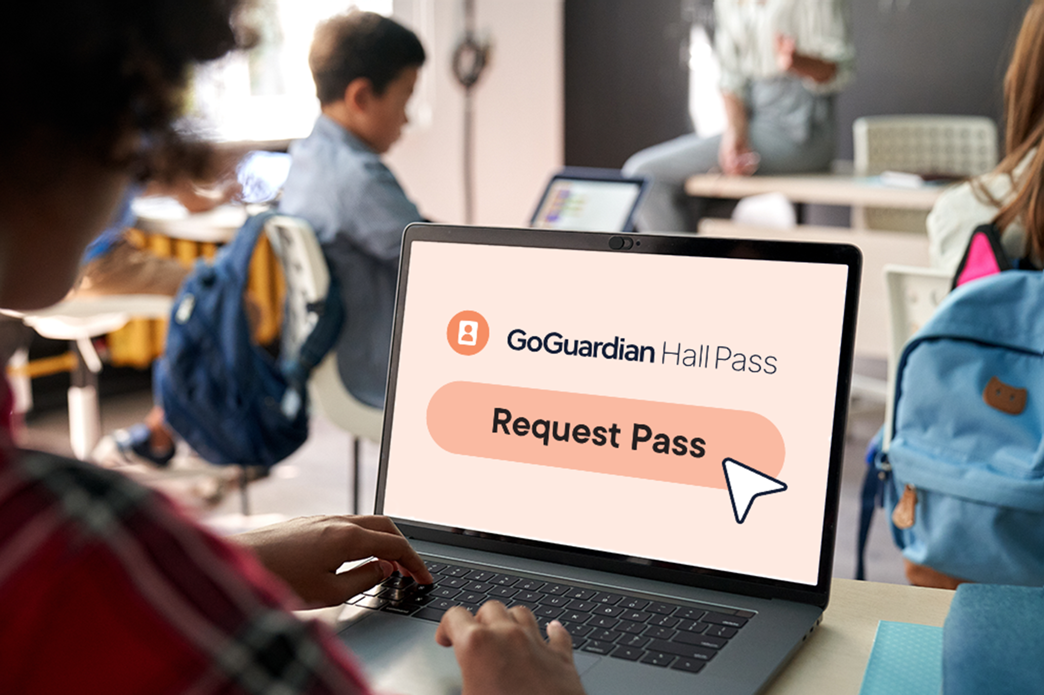 Student looking at their laptop screen