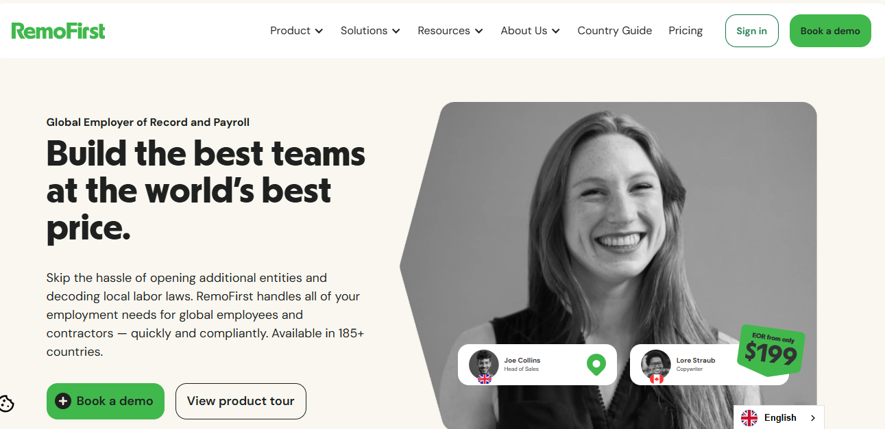 best EOR for startups RemoFirst