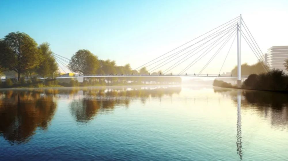 Illustration artistique de la passerelle Anita Conti