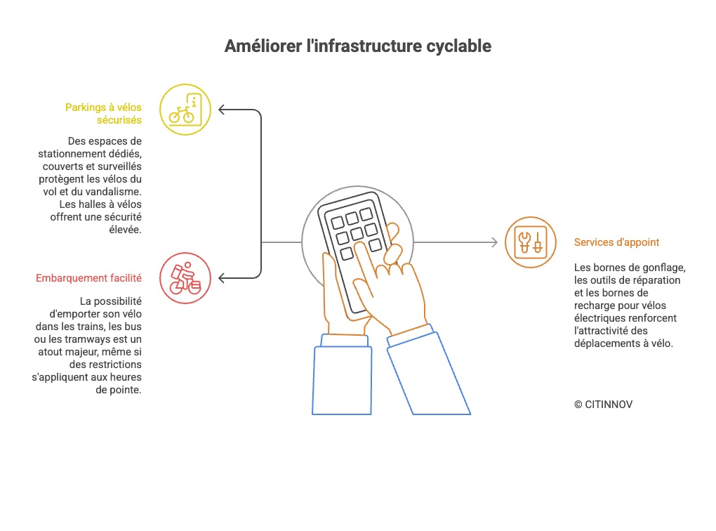 Infographie - Améliorer l'infrastructure cyclable