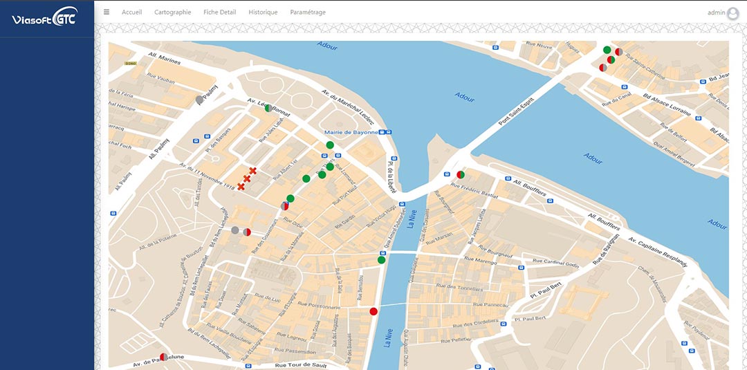 Capture d’écran de l’interface Viasoft GTC 