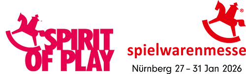 SpielwarenMesse 2026 logo and Spirit of Play Logo