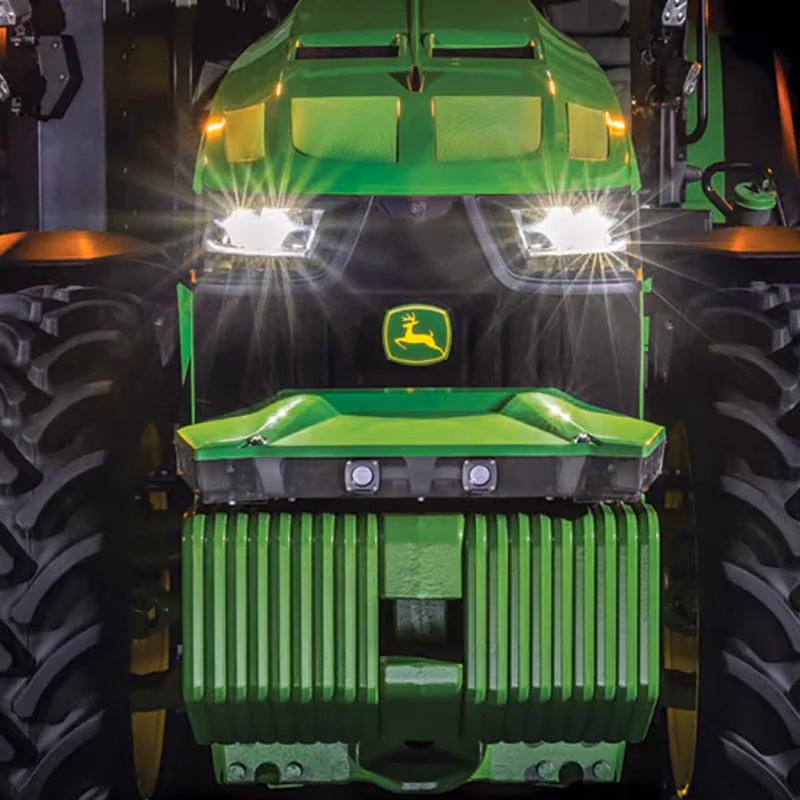 Green friday sales promtion showing john Deere toys and merchandise 