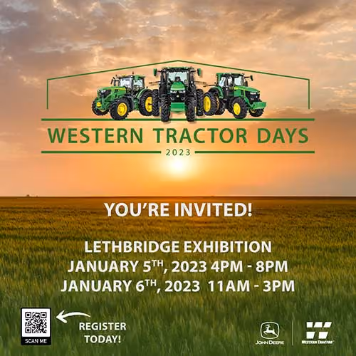 Green friday sales promtion showing john Deere toys and merchandise 