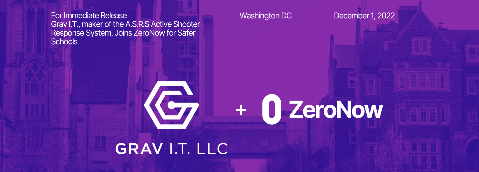 GRAV I.T. LLC Joins ZeroNow Alliance to Foster Safer Schools