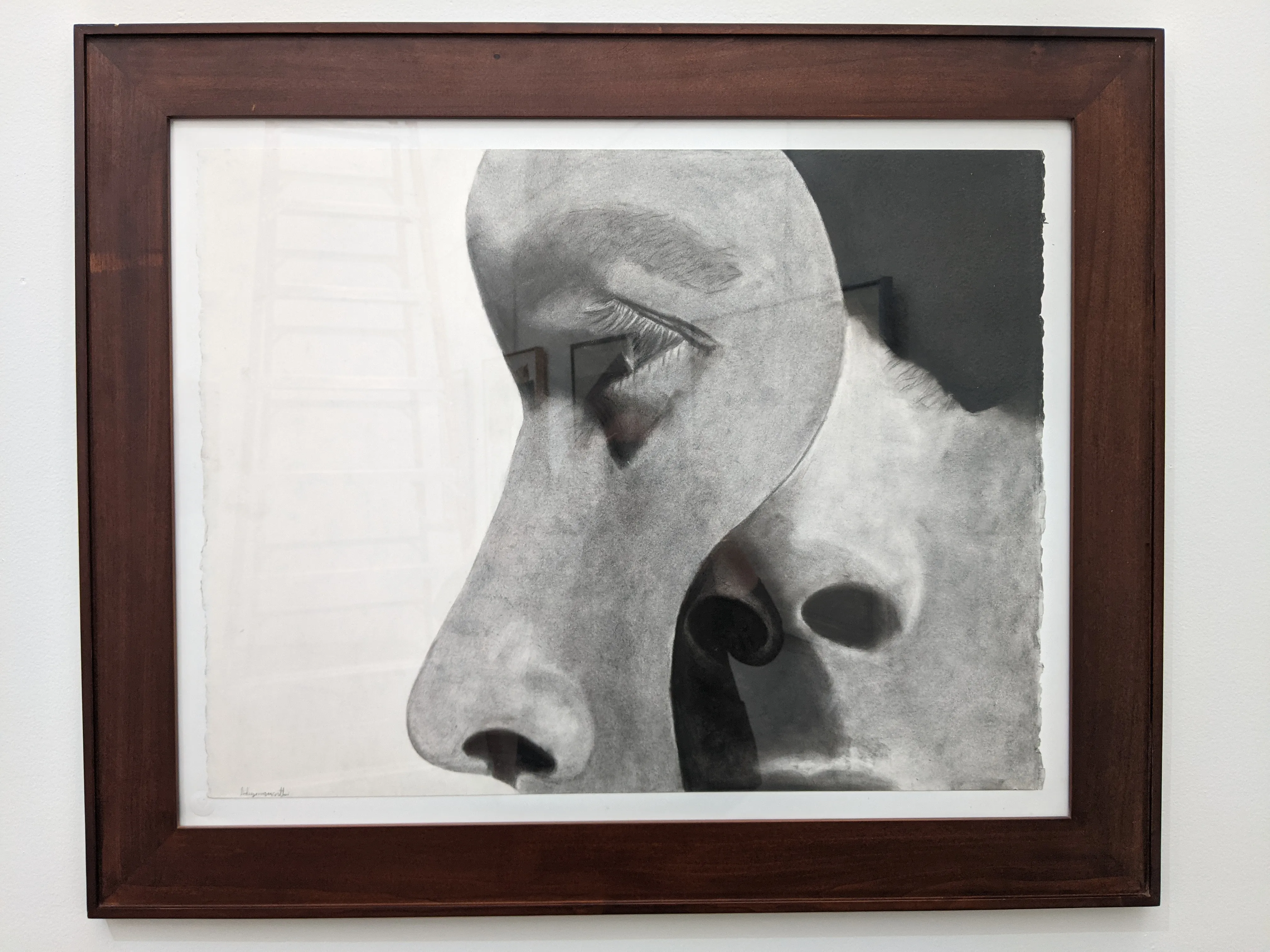 Black and white faces drawing