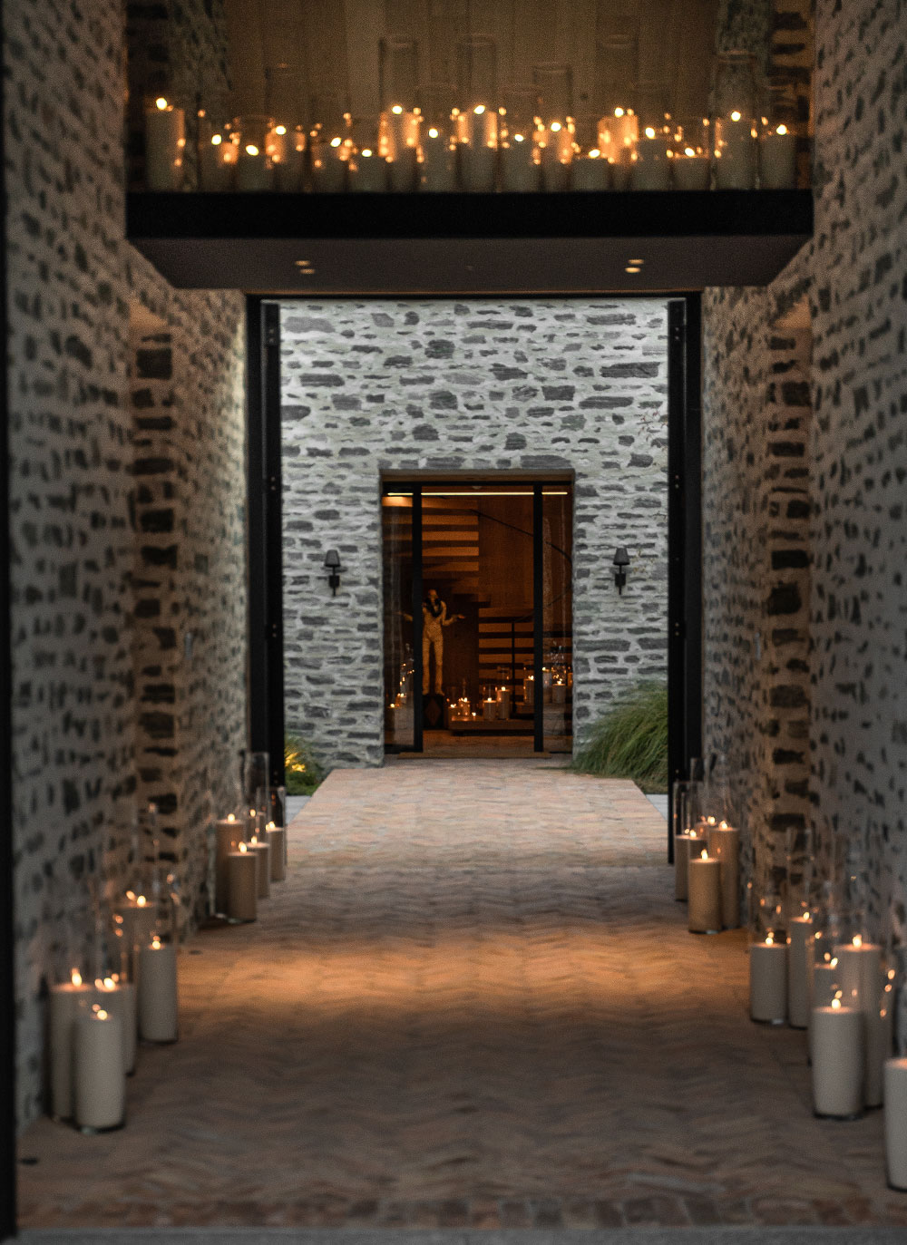 image of floor candles with beautiful decor