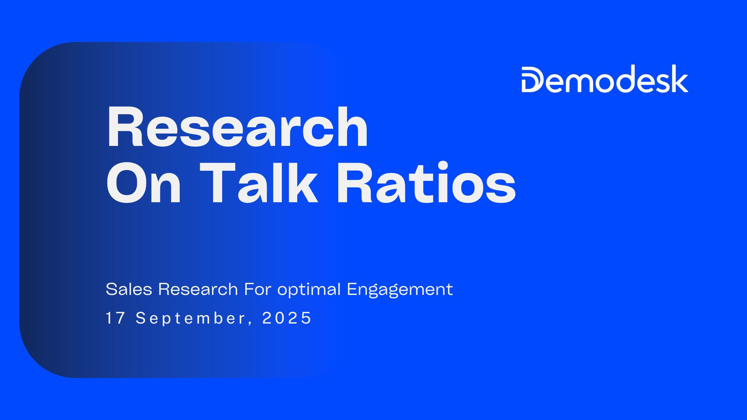 Optimizing Sales Performance Through Conversation Analytics: A Comprehensive Analysis of Talk Ratios, Question Patterns, and Engagement Metrics in B2B Sales Meetings