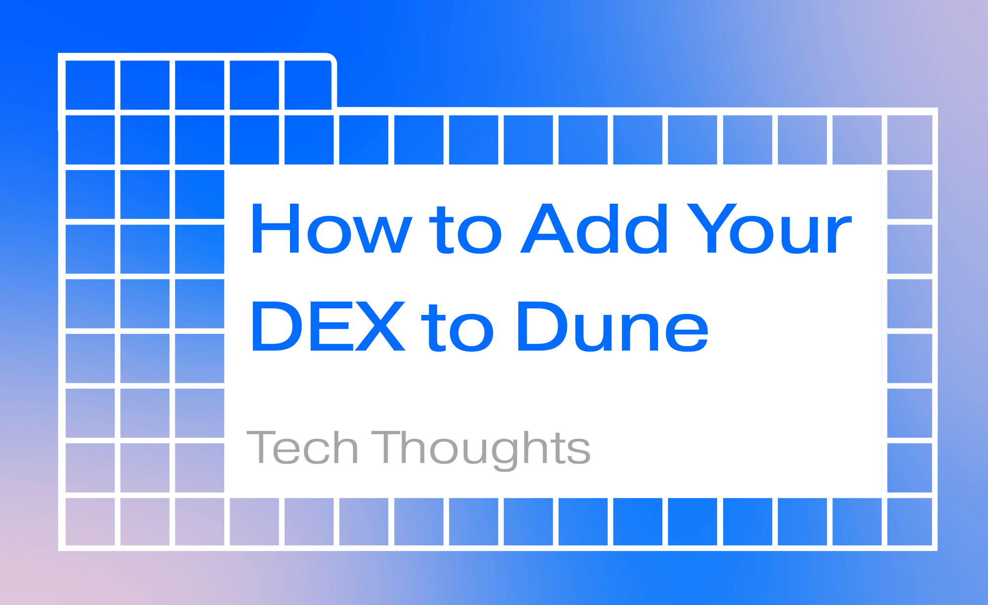 How to Add Your DEX to Dune