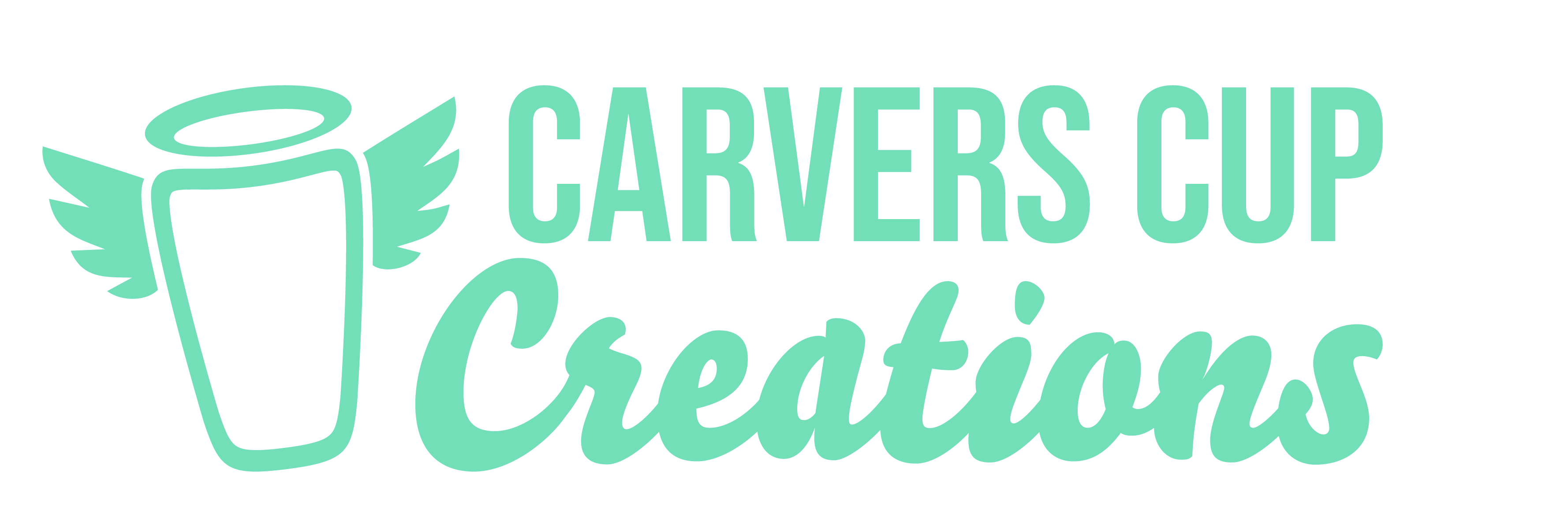 Carvers Cup Creations color logo design with brand typography