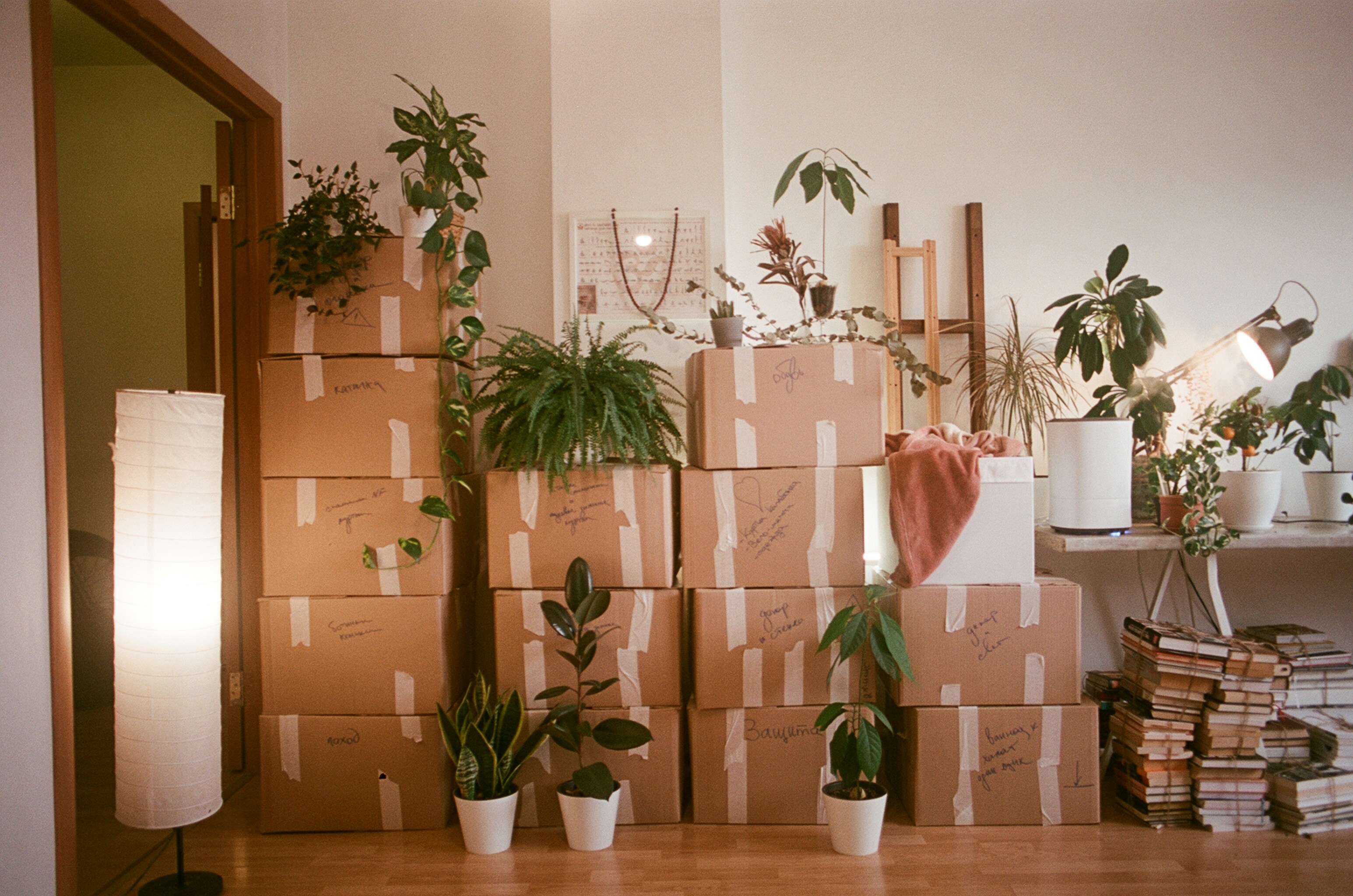 Stacks of recycled material