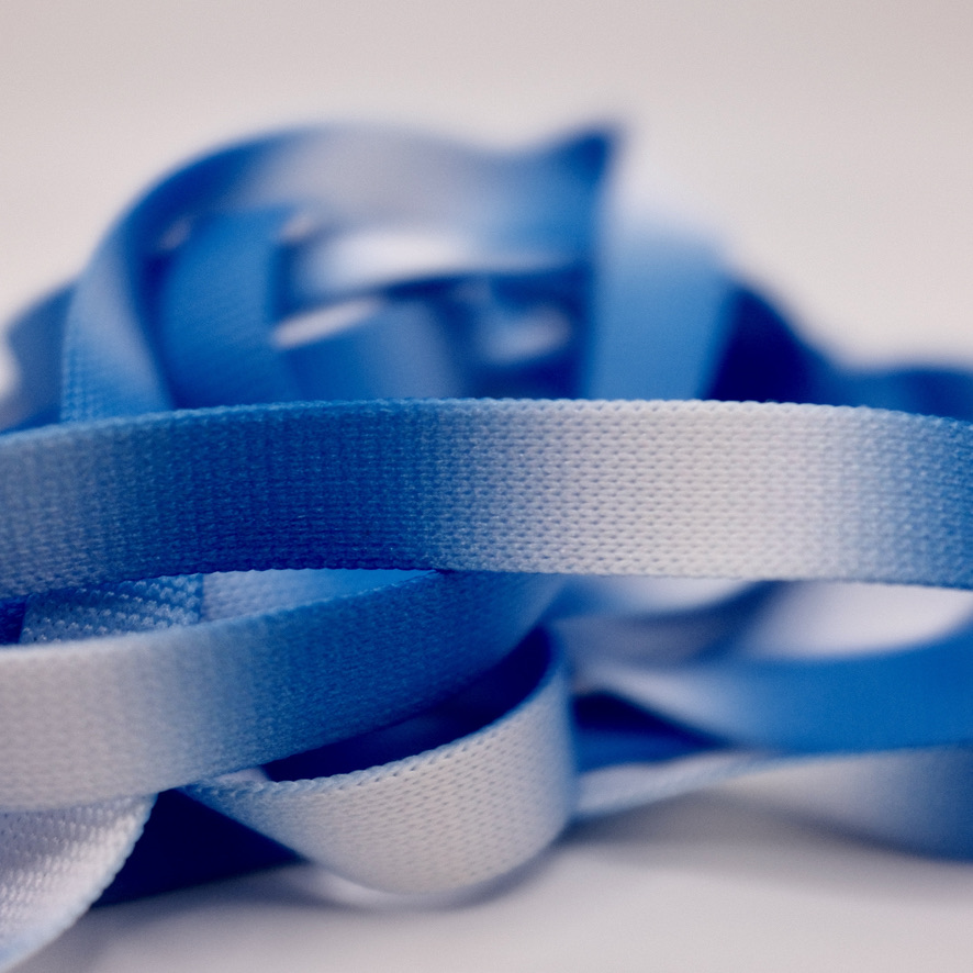 Blue/White McQueen Laces