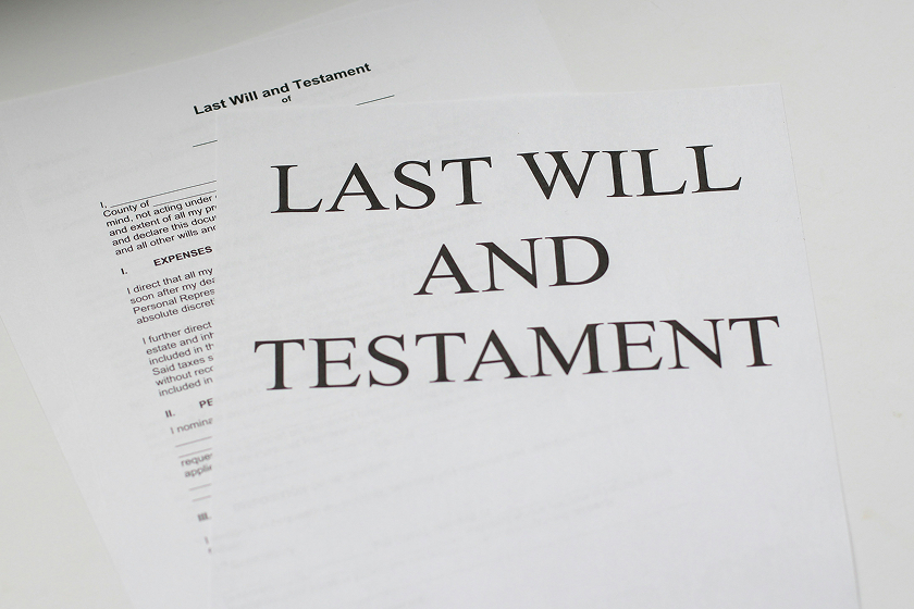 Text: Last will and testament