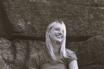 Your woman smiling