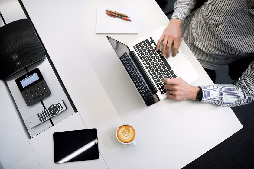 Business person at a desk