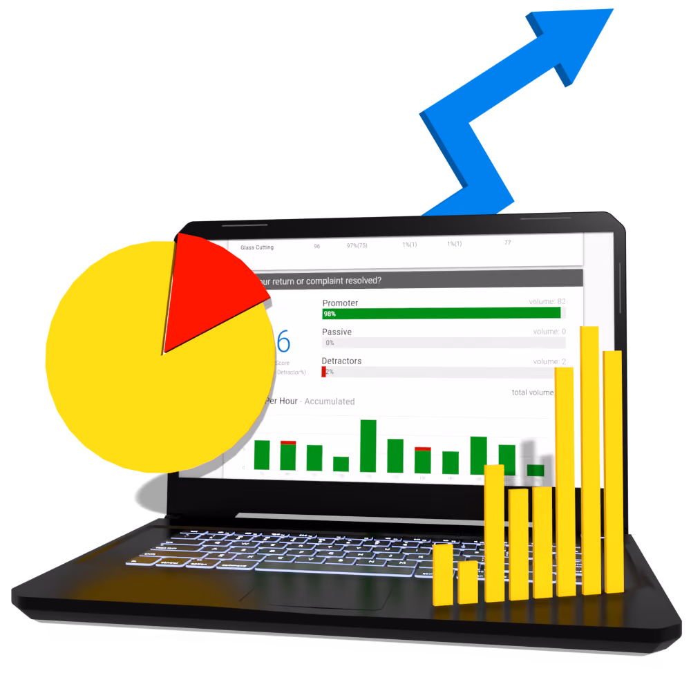 Laptop with stats