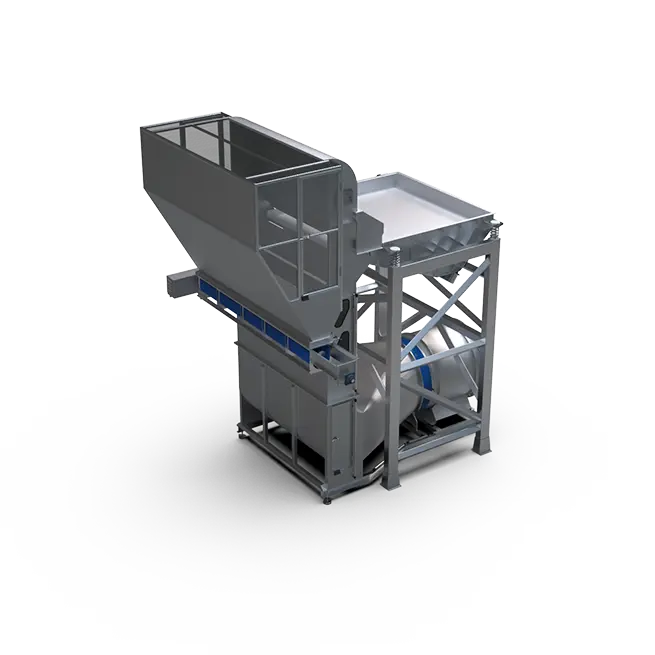 Vertical air cleaner - 35-degree view from decompression cage