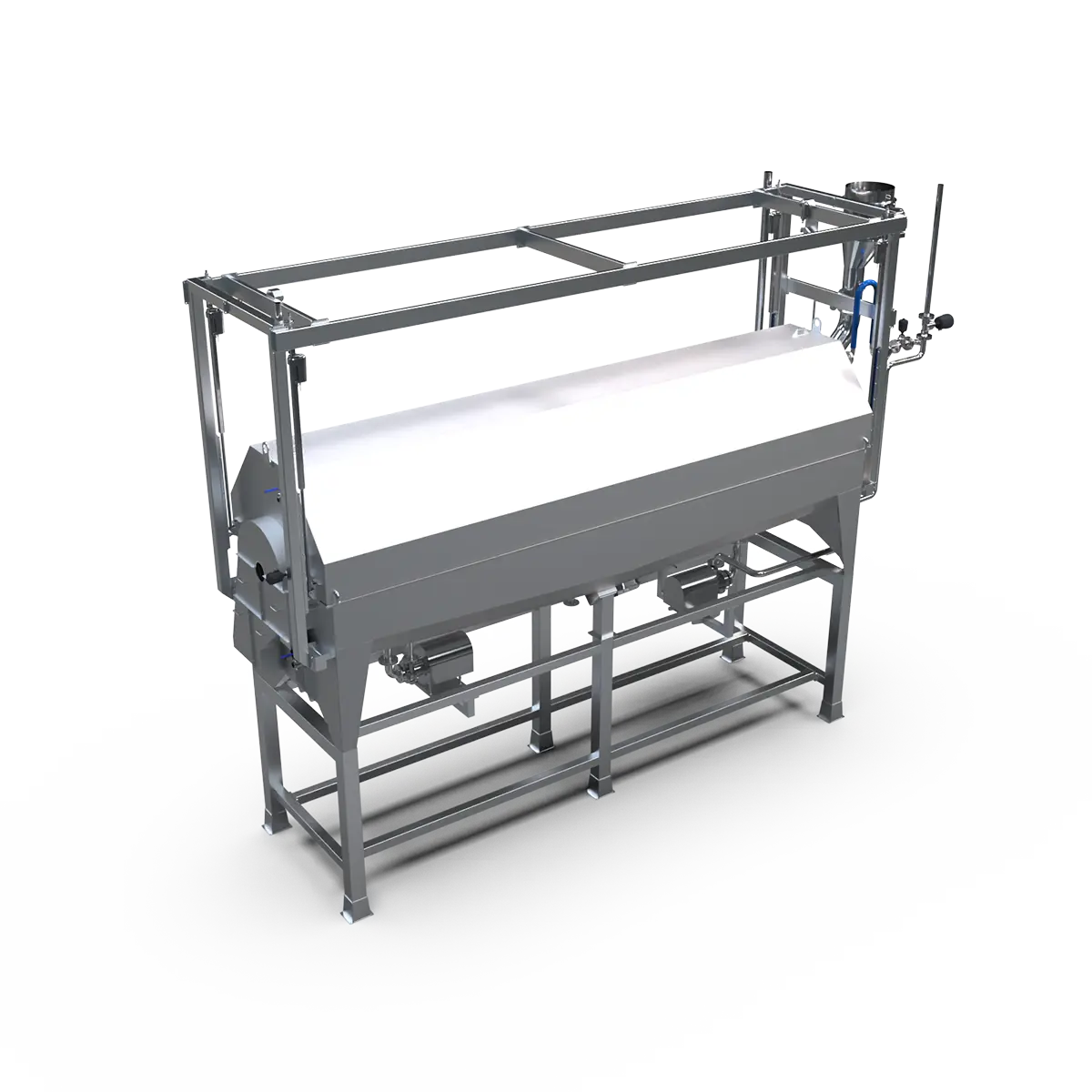 Drum blancher - stainless steel - 35 degree view