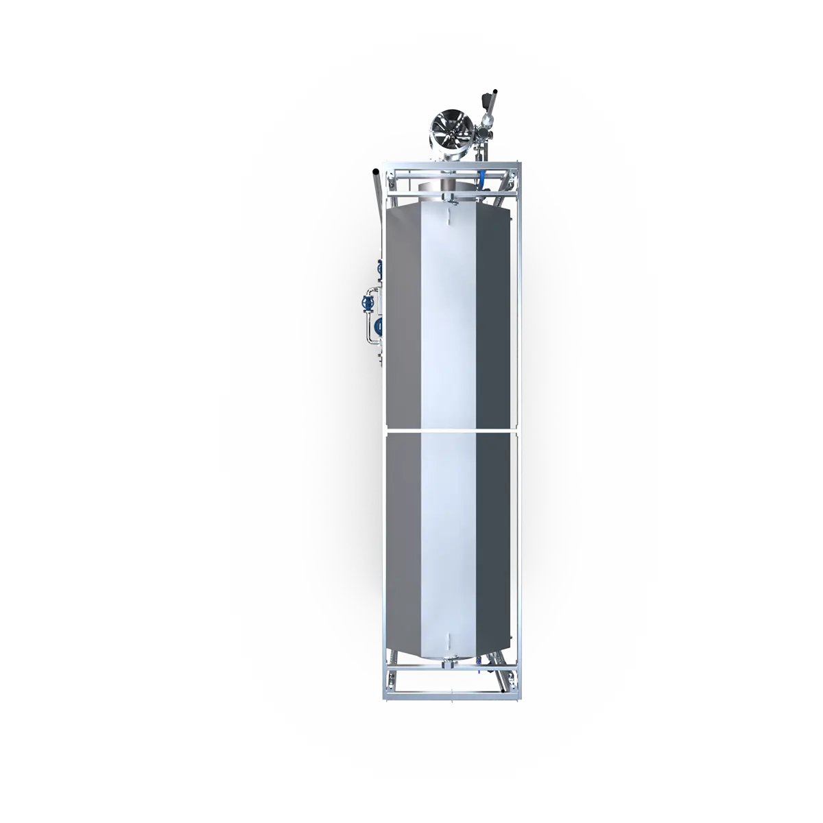 Drum blancher - stainless steel - Top view