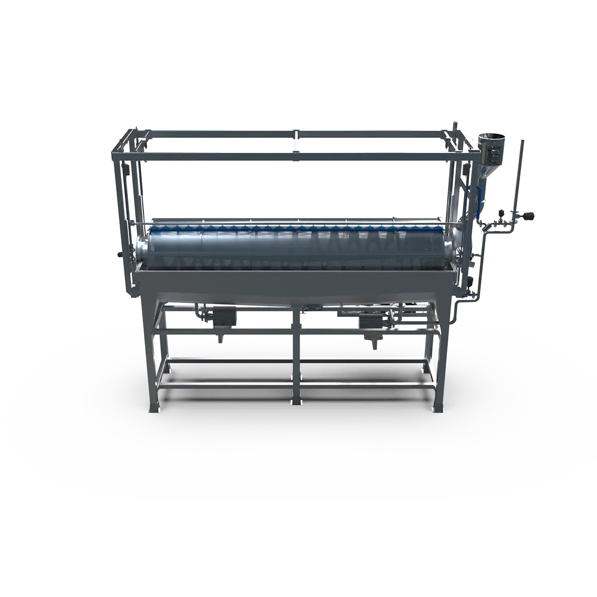 Drum blancher - stainless steel - Without upper lid